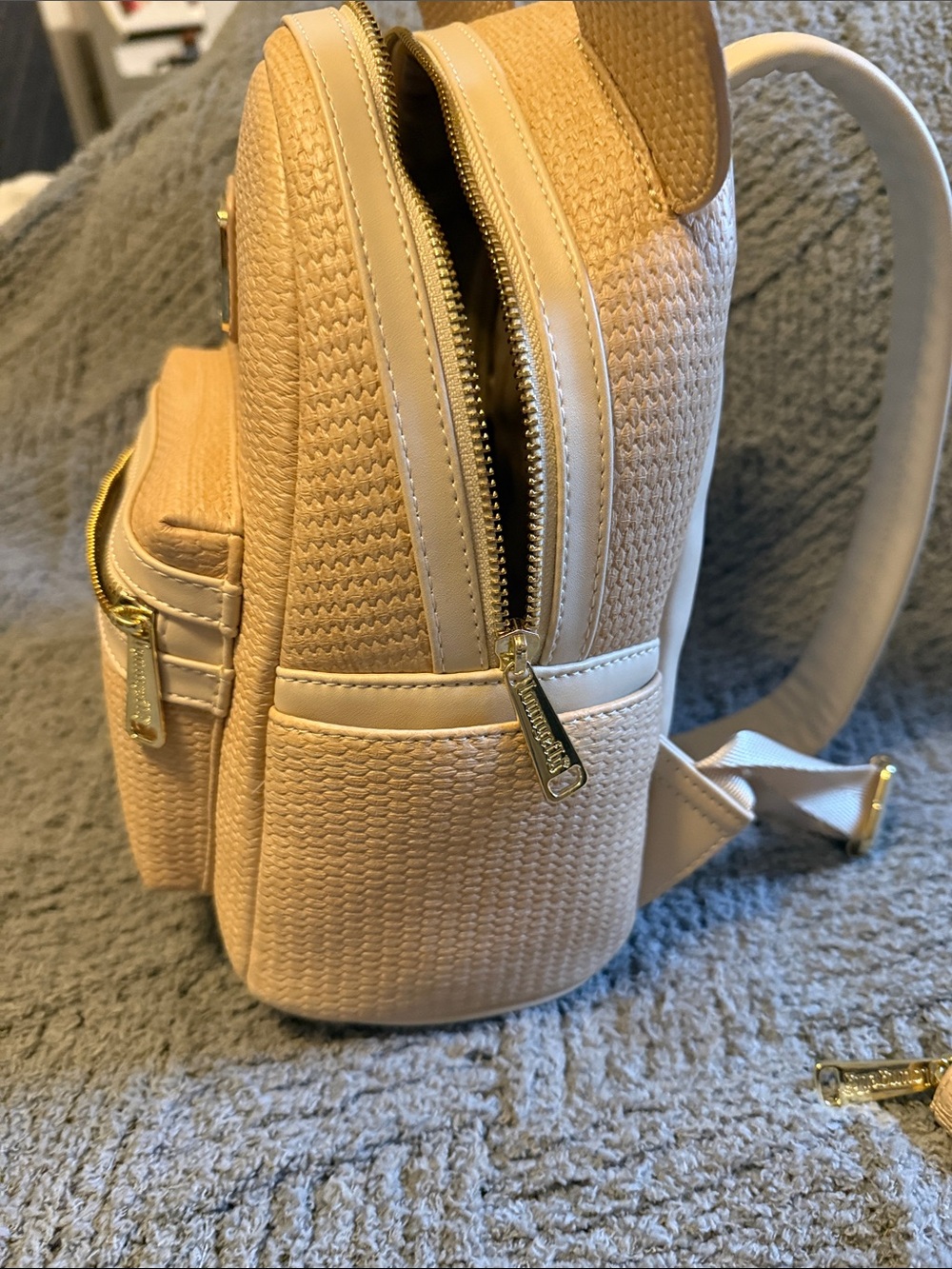 Disney x Loungefly Beige Mickey Ear Mini Backpack - Picture 5 of 11